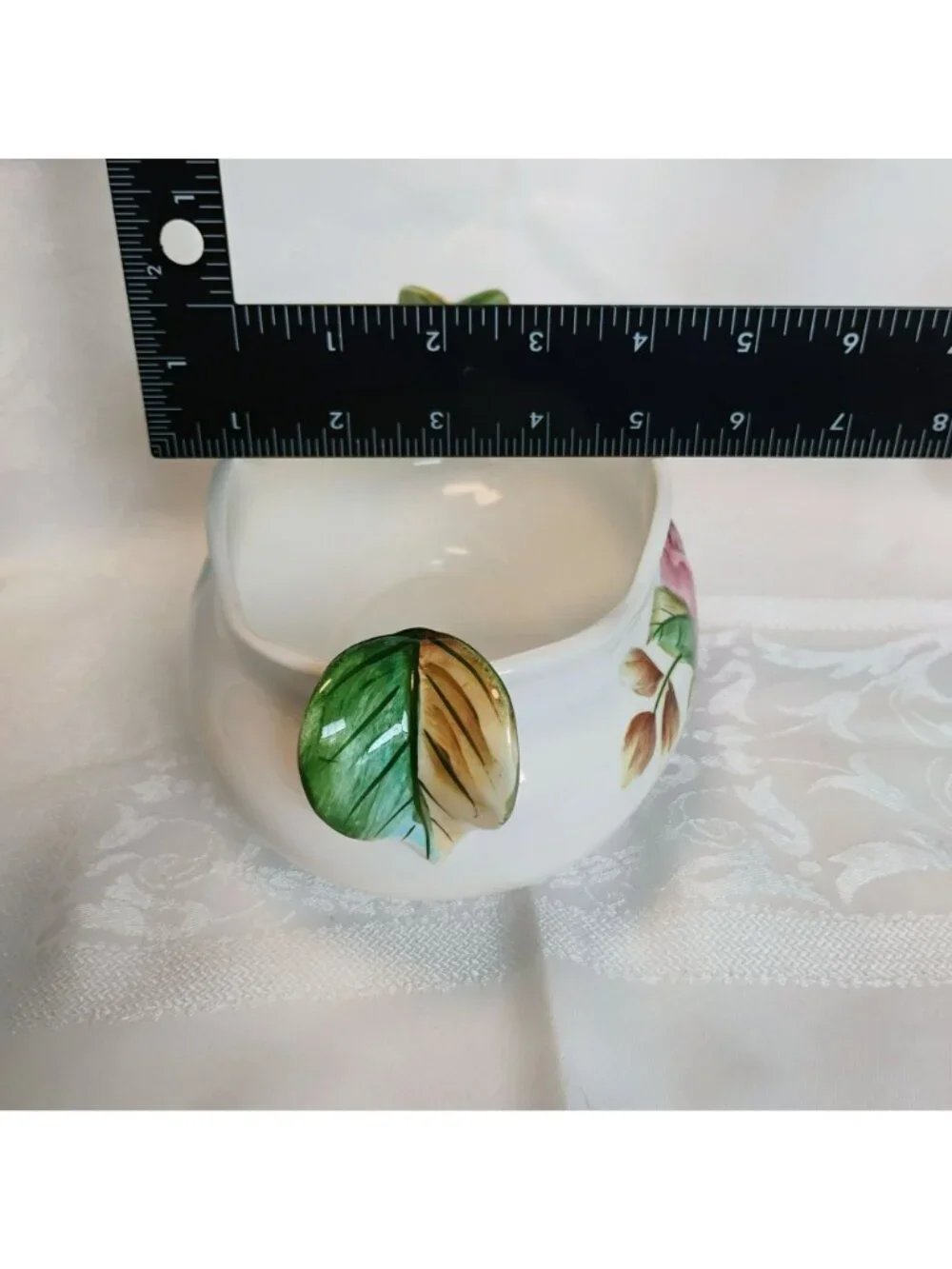 Vintage Lefton Americana Rose Centerpiece Bowl or Planter, Cottagecore Decor